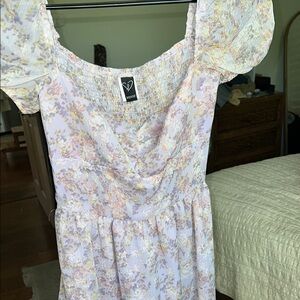 Windsor Floral Mini Dress - Lavender and Peach